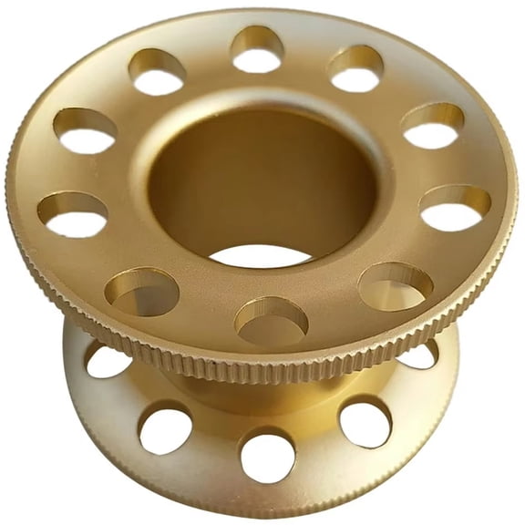 10 Hole Aluminum Alloy Miniature Diving Reel Professional Compacts Dive Reel Snorkeling Spool for Underwater Exploration