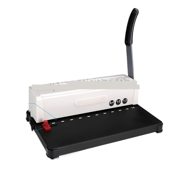 10 Hole Clamp Strip Binding Machine Puncher A4 Paper Square Hole Punching Machine Office File Binding Tool ,Easy to Operate