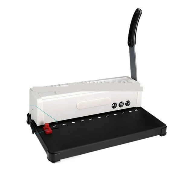 10 Hole Clamp Strip Binding Machine Puncher A4 Paper Square Hole Punching Machine Office File Binding Tool ,Easy to Operate