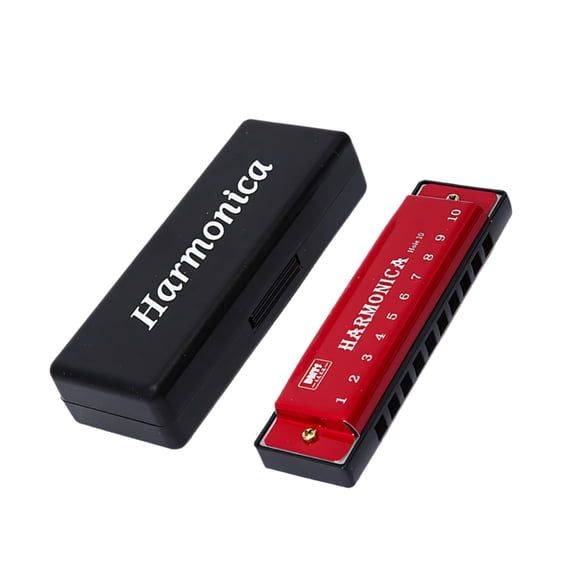 10 Hole Metal Harmonica with ABS Body for Clear Tones and Easy Playability Perfect for Beginners and Professional