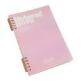 thumbnail image 1 of 10-Hole Refillable Spiral Notebook A5 with Detachable Rings, Clear Cover College Ruled Filler Paper Notebook for Writing, Journal & Daily Note Taking(A5-Pink), 1 of 9