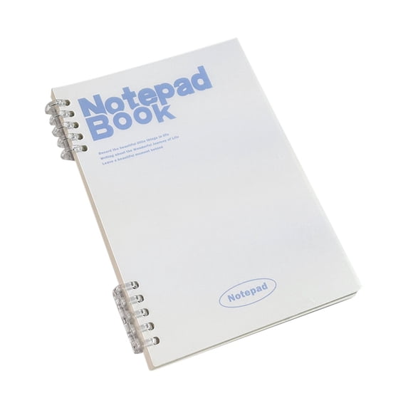 10-Hole Refillable Spiral Notebook B5 with Detachable Rings, Clear Cover College Ruled Filler Paper Notebook for Writing, Journal & Daily Note Taking(B5-White)