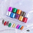 thumbnail image 1 of 10 Holographic Nail Foils Starry Sky Glitter Foils Nail Art Transfer Sticker Set, 1 of 5