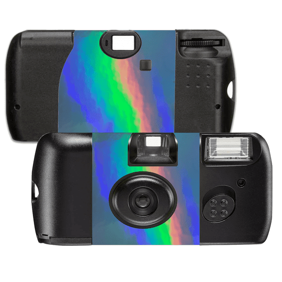 10 Holographic Rainbow Sky Blue Film Camera Kodak 400 Speed Single Use Camera, 27 exposures SL56029-10pk