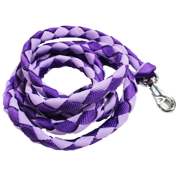 10' Horse Flat Nylon Braided Halter Lead Rope Lilac 60565