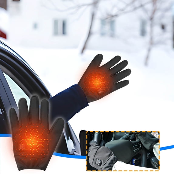 10-Hour Heated Gloves for Men & Women Rechargeable - Waterproof Windproof Electric Hand Warmers with Touchscreen Fingertips for Outdoor Work, Skiing, Motorcycle, Hiking and Camping - Xuniizn