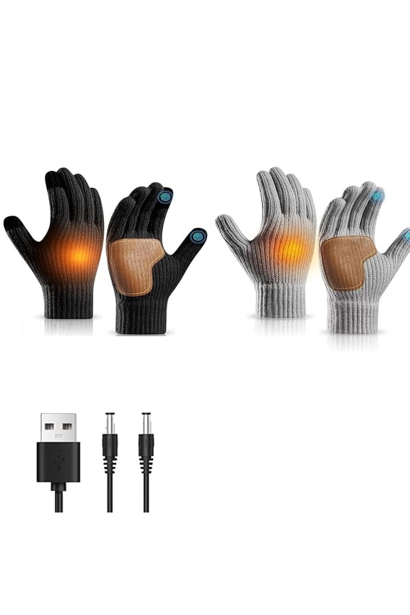 10-Hour Heated Gloves for Men & Women Rechargeable - Waterproof Windproof Electric Hand Warmers with Touchscreen Fingertips for Outdoor Work, Skiing, Motorcycle, Hiking and Camping - Xuniizn