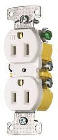 10 Hubbell tradeSelect RR15SWTR White Tamper Resistant Duplex Receptacle Outlets 15A 125V