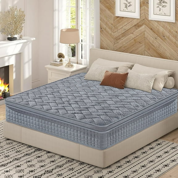 10 " Hybrid Mattress, Full, Medium Feel, Motion Isolation, Certified Safe Foams & Fabric
