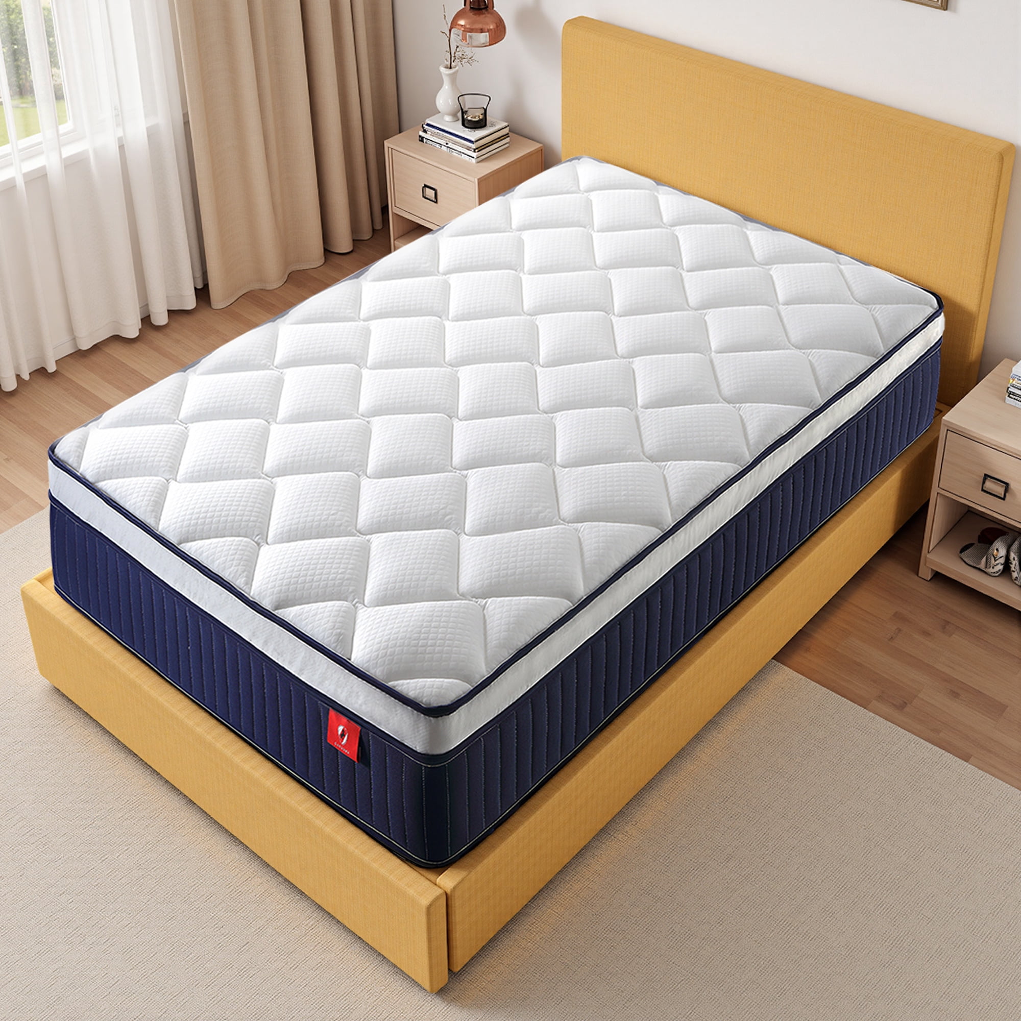 10" Hybrid Mattress in a Box with Gel Memory Foam, Medium Firm,Adult,Twin XL