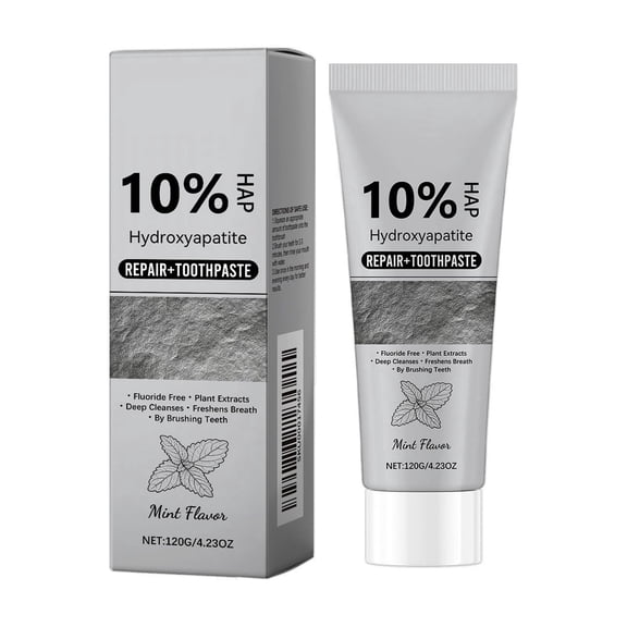 10% Hydroxyapatite Toothpaste - Mint Brightening Toothpaste Brightens Teeth Reduces Stains Freshens Breath Supports Healthys Gums And Cares For Tooth Enamel Toothpaste 120g