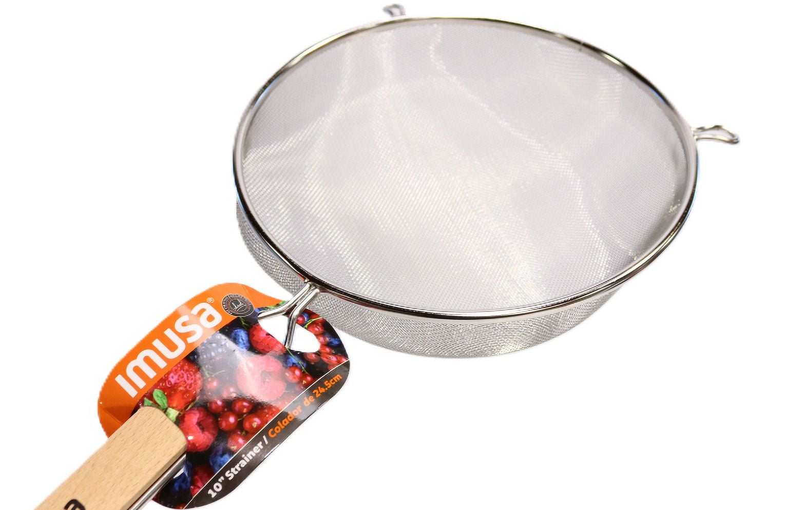 10'' Stainless Steel Strainer with Wooden Handle