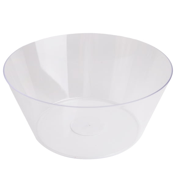 10 IN Clear Tapered Plastic Bowl, by Way To Celebrate