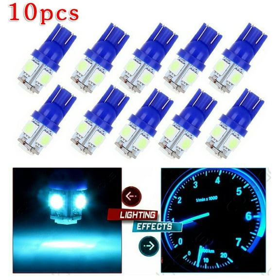 10*Ice Blue LED Instrument Dash Cluster Light Bulbs T10 194 168 2825 for Toyota