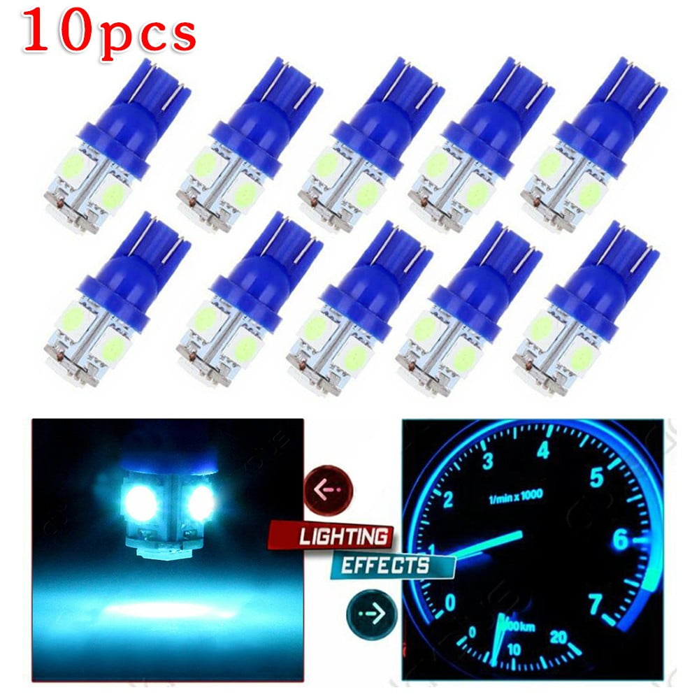 10*Ice Blue Led Instrument Dash Cluster Light Bulbs for T10 194 168