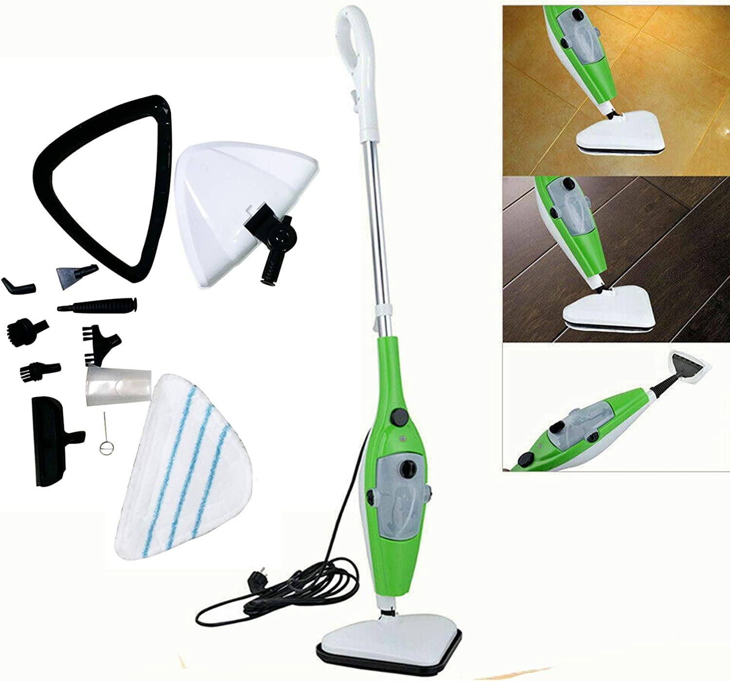 10 In 1 Hot Steam Mop Cleaner 1300W Floor Carpet Window Washer Handheld