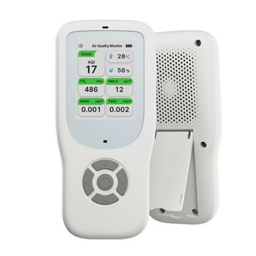 5-in-1 Indoor Air Quality Monitor - CO2 Formaldehyde TVOC Temperature Humidity Detector