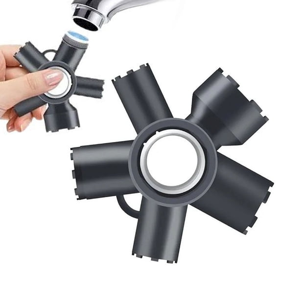 10 In 1 Multi Size Faucet Aerator Removal Tool Heavy Duty Threaded Tap Key For Home Kitchen Sink Fixture Repair