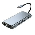 10 In 1 Type C Docking Station Dual USB C Hub 2 3 USB PD SD USB C VGA