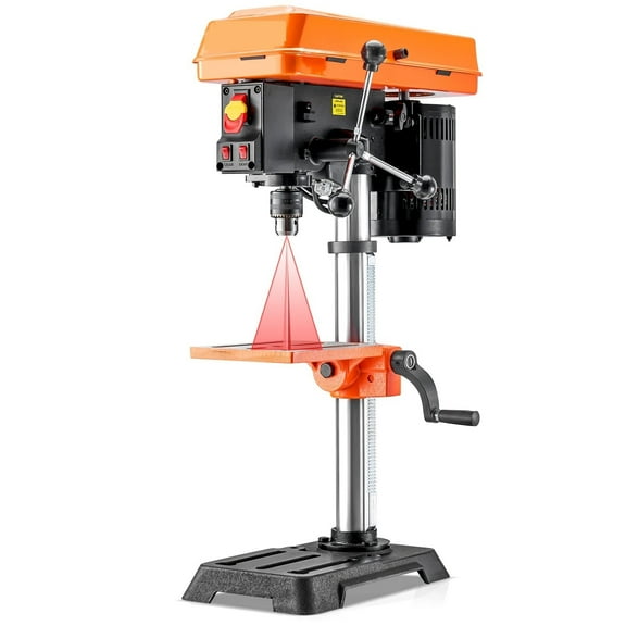 10 In Benchtop Drill Press Tabletop Drilling Machine With 610 / 940 /1500 /2150 / 2800 RPM Adjustable Speed For Wood Metal ,Easy to Operate