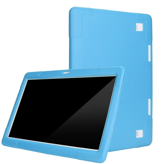 10 Inch 10.1 Inch Android Tablet Case Universal Silicone PC Cover Case Full Body Shockproof Silicone Tablet Cover (Light Blue)