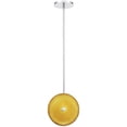 thumbnail image 1 of 35913-047 Eurofase Lighting Caledonia - 10 Inch 10W 1 LED Small Pendant-Chrome Finish-Yellow Glass Color, 1 of 2