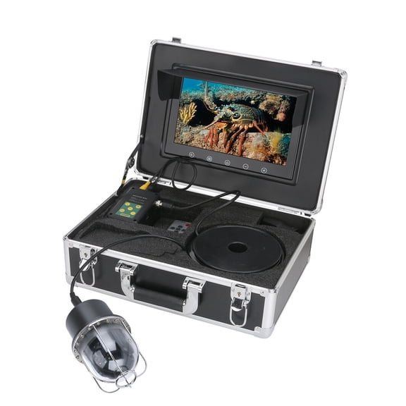 10 Inch 20m/50m/100m Underwater Fishing Video Camera Fish Finder IP68 Waterproof 20 LEDs 360 Degree Rotating Panoramic Camera ,Easy to Use