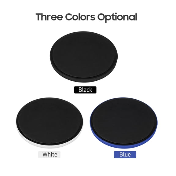 10 Inch / 25.4 cm Carbon Fiber Silent Drum Practice Pad Quiet Training Pad with High Density Memory Foam and ABS Ring for Professionals and Beginners Percussion Accessories Black