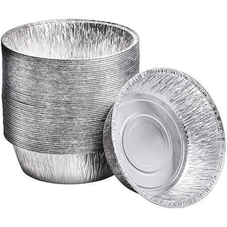 10-Inch Aluminum Dutch Oven Liner Pans | Disposable Cake Pan and Extra Deep Aluminum Foil Pans for Baking, Freezing, and Storage | Durable Aluminum Round Baking Pans | 50 Count