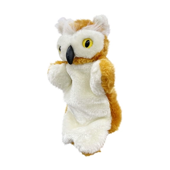 10 Inch Animal Hand Puppet Toys with Owl Design, Soft Plush Puppet Gloves for Storytelling Roleplay Interactive Games