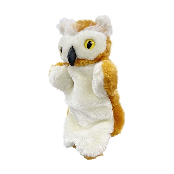 10 Inch Animal Hand Puppet Toys with Owl Design, Soft Plush Puppet Gloves for Storytelling Roleplay Interactive Games