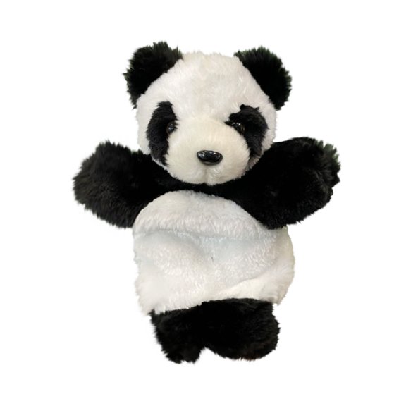 10 Inch Animal Hand Puppet Toys with Panda Design, Soft Plush Puppet Gloves for Storytelling Roleplay Interactive Games