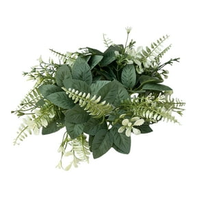 10 Inch Artificial Eucalyptus Candle Ring Wreath - Boho Greenery Garland for Pillar Candles, Weddings, Home Table Decor, Spring Centerpiece, and Party Decorations