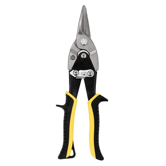 10 Inch Aviation Tin Snips, Heavy Duty Metal Cutter Shears for Cutting Sheet Metal, Straight Cut, Chrome Steel,1 x 10inch Aviation Tin Snips,Yellow