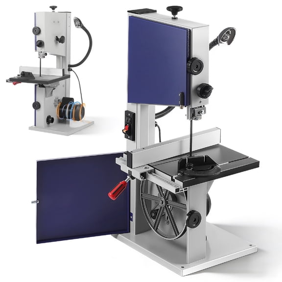 LIOOBO Metal Cutting Band Saw with 0.78hp Motor and Adjustable Angle Table Dark Blue