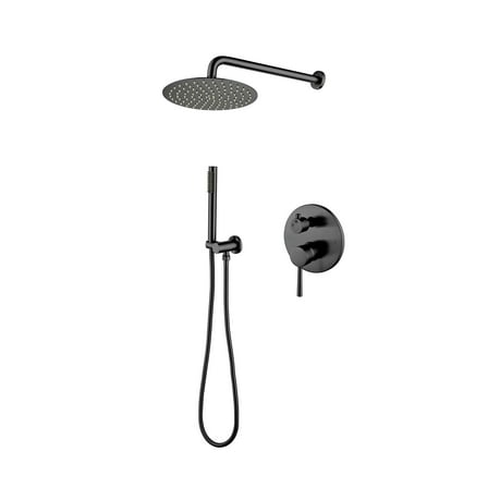 10 Inch Bathroom Rain Shower System Set Wall Mount, Rainfall Shower Head with Handheld