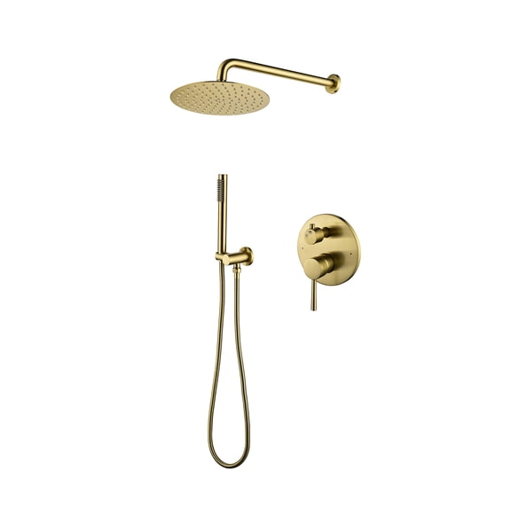 10 Inch Bathroom Rain Shower System Set Wall Mount, Rainfall Shower Head with Handheld