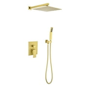 10 Inch Bathroom Rain Shower System Set Wall Mount, Rainfall Shower Head with Handheld