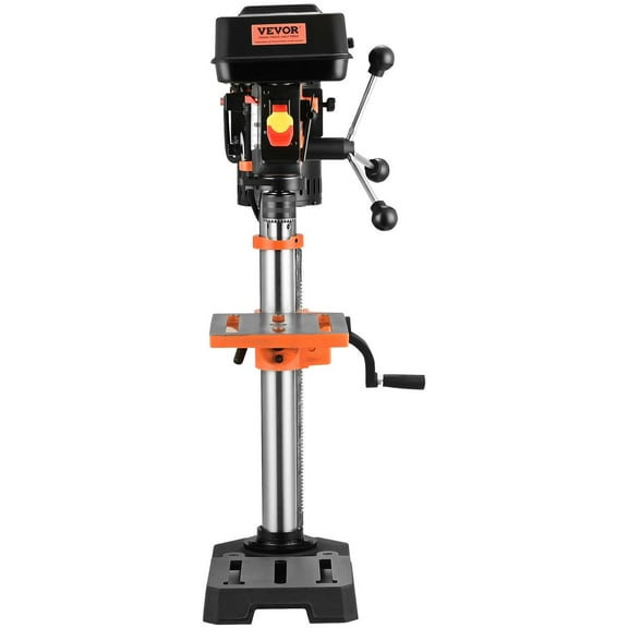 10 Inch Benchtop Drill Press 5-Speed, Cast Iron Frame, 3.2A Motor, Adjustable 610-2800 RPM, Ideal for Workshop & Home Use