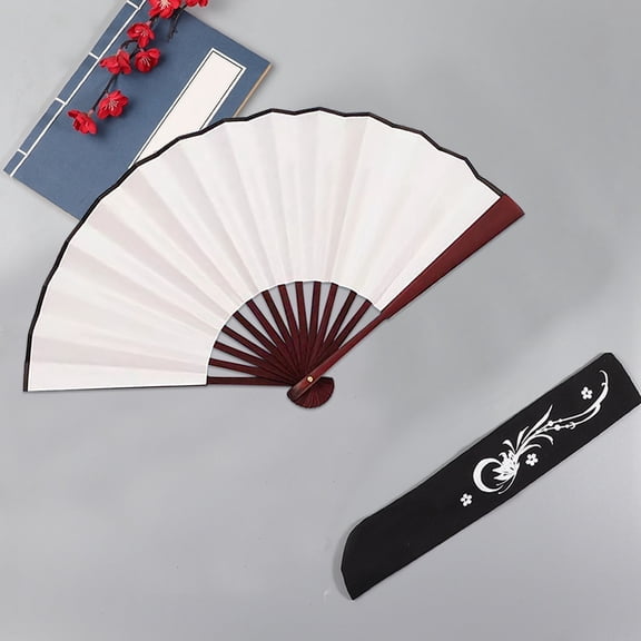 10 Inch Blank Silk Folding Fan T office supplies, 1 10 Inch Blank Silk Folding Fan Office&Craft&Stationery, Multi-color