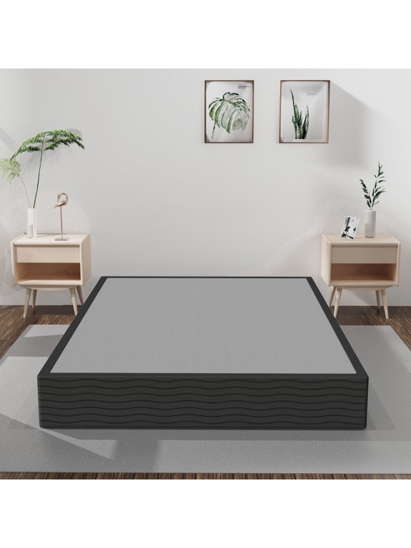 10 inch Queen Metal Box Spring, Heavy Duty Mattress Foundation with Fabric Cover, Noise-Free, Easy Assembly