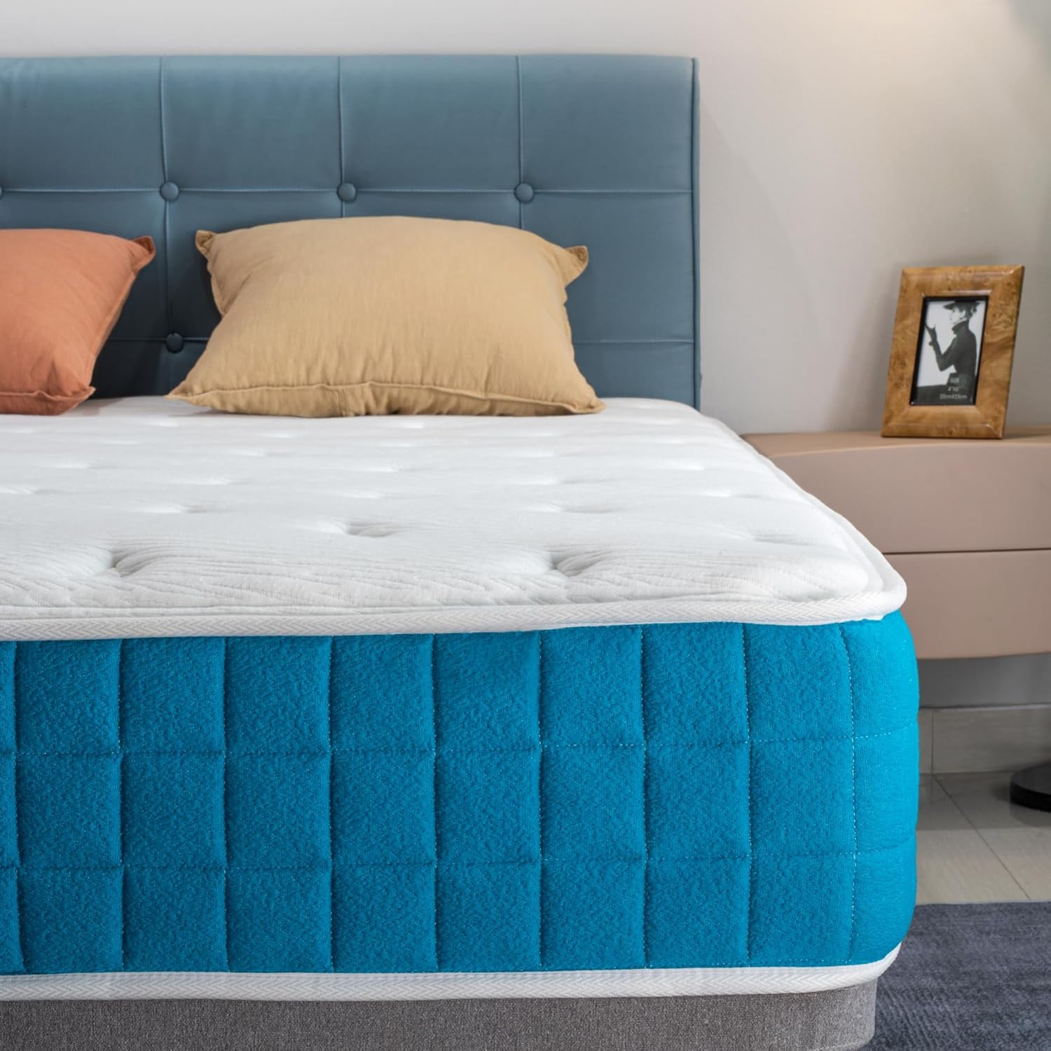 10 Inch California King Hybrid Mattress Bed in a Box, Medium Firm Gel