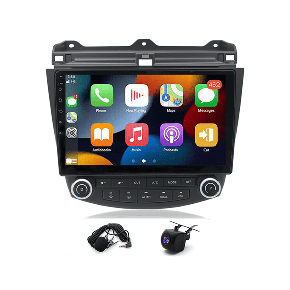 10 Inch Car Stereo Radio Compatible forH-onda Accord 7th Generation 2003-2007 GPS Navi Head Unit Fit for Carplay/Android Auto Steering Wheel Control Car Player with AHD Camera Android 15 2GB+64GB