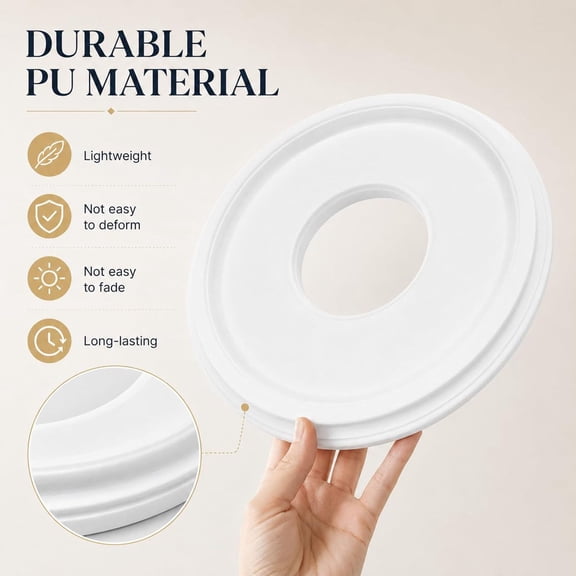 10 Inch Ceiling Fan Trim Ring with 4 Inch Opening PU Medallion 1 Pack
