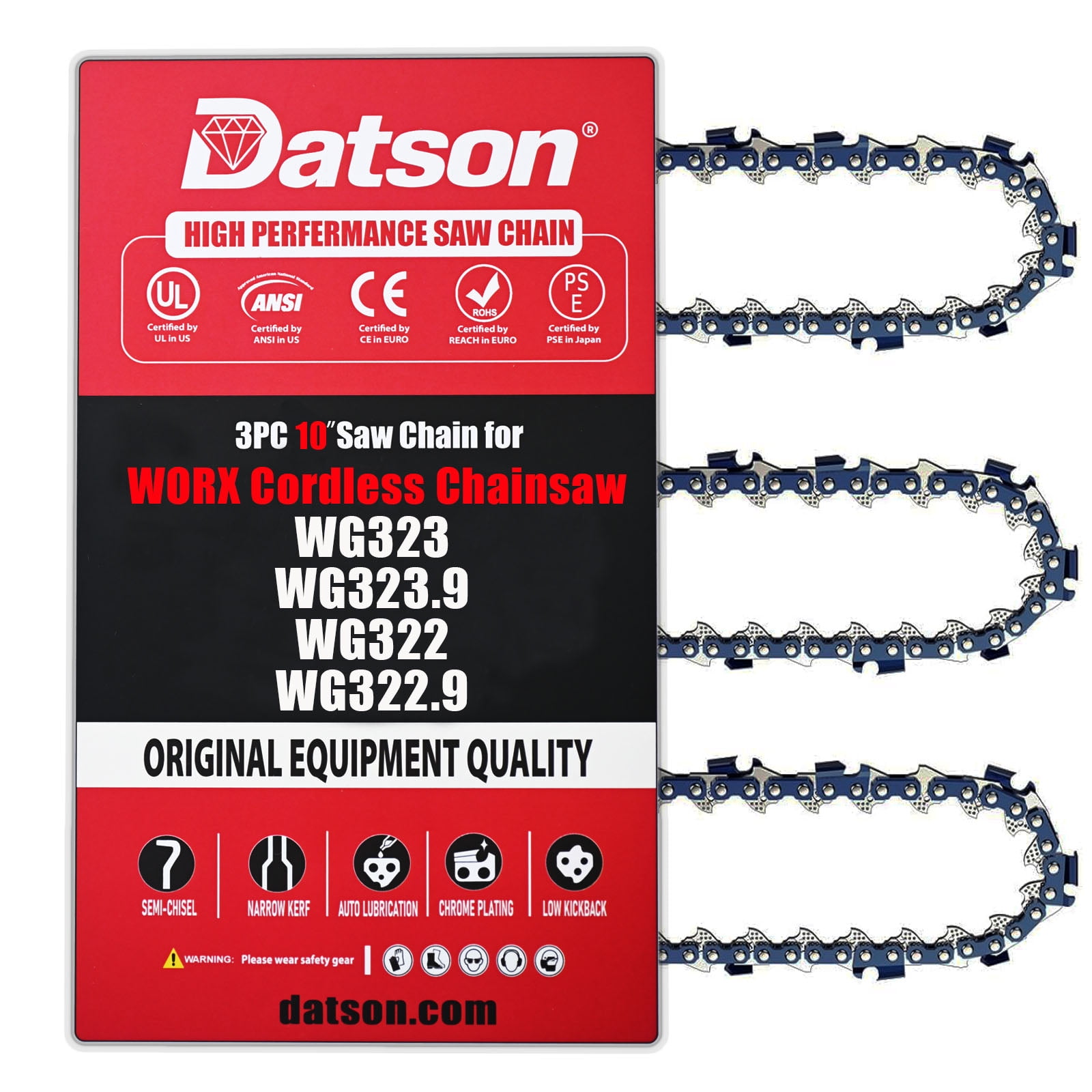 10 Inch Chainsaw Chain 3/8