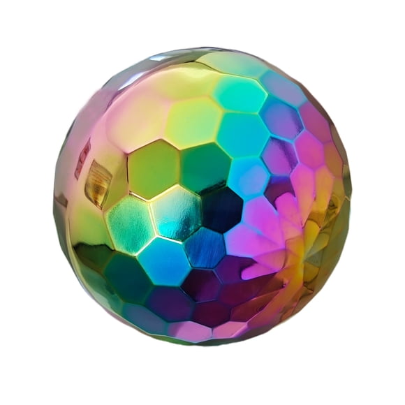 10-Inch Colorful Diamond Mosaic Stainless Steel Gazing Ball – Reflective Decorative Sphere for Garden, Patio, Outdoor or Indoor Home Decor