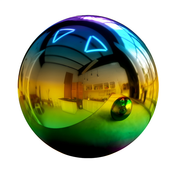 10-Inch Colorful Stainless Steel Gazing Ball – Vibrant Mirror Sphere for Home, Garden, Patio, Outdoor or Indoor Decor