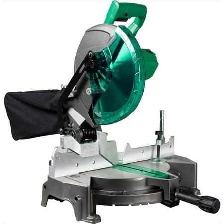 10-Inch Compound Miter Saw, 15-Amp Power Saw with Large 10-Inch Table, Precision Miter Angles, Single Bevel 0-45°, 24T TCT Blade, Positive Stops, Lightweight Design