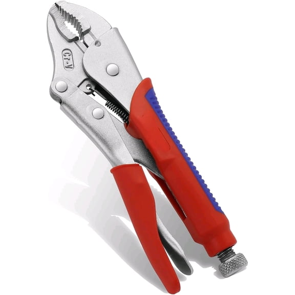 10-Inch Curved Jaw Locking Plier, Vice Grips Large pliers - CRV Steel Multi-Grip, TPR Anti-Slip Handle for Welding, Plumbing, Workshop