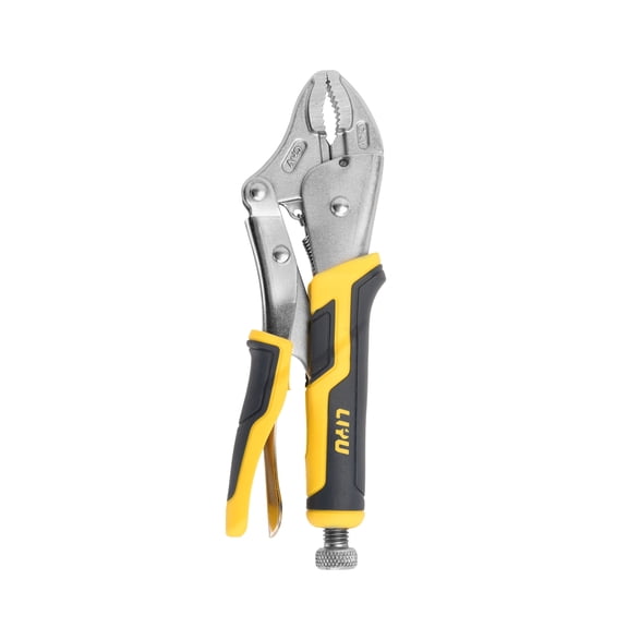10-Inch Curved Jaw Locking Pliers, Heavy Duty Alloy Steel Vise Grips with Soft Non-Slip TPR Handle, Adjustable Locking Pliers with Quick Release, Ideal for Clamping, Twisting, Welding & Home Repair